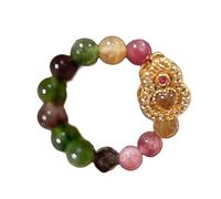 sodeber Anneaux de perles colorés, anneaux réglables, ouverture du doigt, Texture en alliage, adapté à diverses occasions, tendance pour femmes