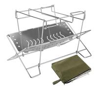 sodeber Barbecue Trilatéral Stable Et sans Rouille Offrant Une Constante pour Le Camping en Plein Air Et Les Tâches De Poêle À Froid