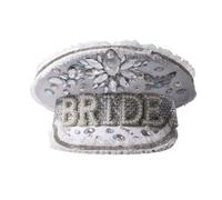 sodeber Bejeweled Chapeau de capitaine en cristal pour enterrement de vie de jeune fille