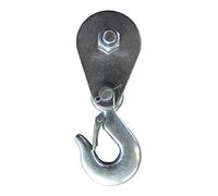 sodeber Bloc De Levage À Câble Métallique, Poulie De Levage, Roue De Remorquage avec Crochet pour Treuil, Clip De Sécurité Argenté 800KG/1000KG