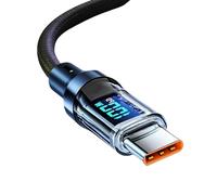 sodeber Câble De Chargement De Type C 120W, Vitesse Rapide, Affichage des Tensions De Courant en Temps Réel, Long Cordon Universel, D'appareil