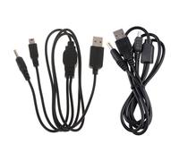 sodeber Câble De Chargement USB 2 en 1 pour Jeux Vidéo Portables 1000/2000/3000, Câble Adaptateur d'alimentation