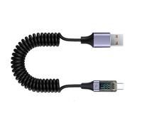 sodeber Câble De Rapide USB Type C 6Amp 66W Avec Ressort De De L'alimentation Enroulé Universellement Pour Tablette PC