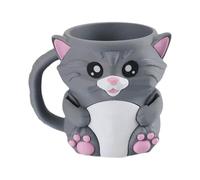 sodeber Cartoon Animal Dessert Accessories Ergonomic Grip and Double Spoons Secret Drawer Ice Cream Pints Cup Holder Set Ice Cream Holder with Builts in Spoon Storage Slot