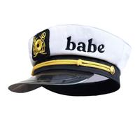 sodeber Chapeau de capitaine blanc Yacht MilitaryHats Bateaux Skippers Navire Costume marin Marine Marine pour homme femme
