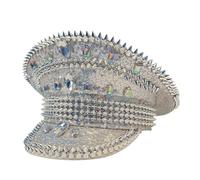 sodeber Chapeau de capitaine pour adulte avec rivets cloutés pour fête de Noël, bal de fin d'année, spectacles sur scène