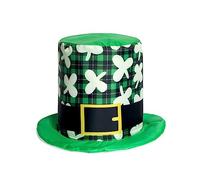 sodeber Chapeau de léprechaun irlandais vert Top Patrick Day Trèfle St Patrick Party