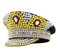 sodeber Chapeau de mariée en strass pour mariage, Halloween, fête, capitaine de voyage, prise de photo