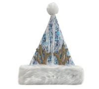 sodeber Chapeau de Noël épais et chaud en peluche corne de cerf Père Noël Accessoires de fête Photo Festival Vacances