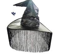 sodeber Chapeau de sorcière d'Halloween avec femme - Cosplay - Accessoire de costume à large bord pointu - 2 couleurs