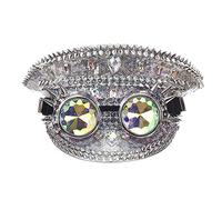 sodeber Chapeau de style steampunk pour adultes Fedora scintillant pour enterrement de vie de jeune fille, festival, carnaval