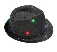 sodeber Chapeau Fedora étincelant Mardi Gras pour décorations de fête, fournitures pour enfants et adolescents