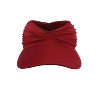 sodeber Chapeau haut-de-forme élastique plissé à large bord - Couleur unie - Pour adultes et adolescents - Doux pour la peau - Extérieur, B Bordeaux WR, M