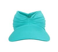 sodeber Chapeau haut-de-forme élastique plissé à large bord - Couleur unie - Pour adultes et adolescents - Doux pour la peau - Extérieur, B vert lac HG, M
