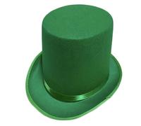 sodeber Chapeau haut de forme Western Fedora à large bord, couleur unie pour les réunions en plein air, Vert Gn, M