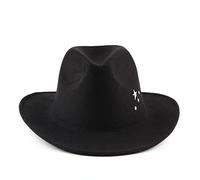 sodeber Chapeau rétro à large bord Western Cowboy Party Show Face Petit Noël pour Halloween Rassemblements H