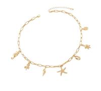 sodeber Coastal Summers Collier avec pendentif en coquillage multicolore, chaîne réglable, bijoux pour la plage, les voyages, les essentiels, collier empilable Kirsite