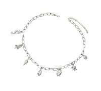 sodeber Coastal Summers Collier avec pendentif en coquillage multicolore, chaîne réglable, bijoux pour la plage, les voyages, les essentiels, collier empilable Kirsite