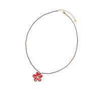 sodeber Collier avec pendentif en forme de fleur, cordon tressé, léger et coloré, mode moderne pour étudiants et adolescents, chaîne de cou en corde tressée à fleurs