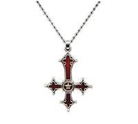 sodeber Collier gothique à la mode avec crucifix inversé complexe, fait à la main, longueur réglable, accessoire de fête, collier de déclaration pour femmes