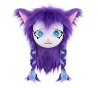sodeber Full Face Plush Cats with Realistic Detail Roleplay Accessory for Halloween Costumes and Halloween Furry Animal