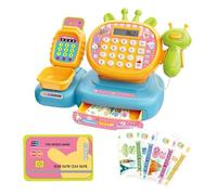 sodeber Kids Role Play Cashier Machine Toy with Digital Calculator Early Learning Tool for Counting Skills Design Pretend Play Cash Register