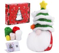 sodeber Kits De Feutrage À L'aiguille, Démarreur en Feutre De Laine avec Outils De Base, Matériel De Poupées De Noël pour Débutants, Bricolage