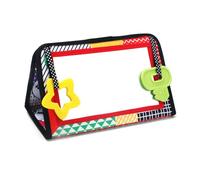 sodeber Livre Jouet Miroir sur Le Ventre pour Bébé De 0 À 6 Mois, avec Anneau De Dentition, pour Garçon Et Fille, Nouveau-né, Sensoriel, Pliable, en Tissu Froissé