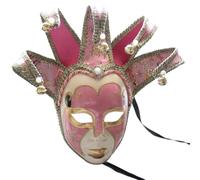 sodeber Masque de mascarade avec cloches, masque de comédie Vintage, décoration de mascarade pour hommes et femmes, Halloween, Cosplay, fête de bal