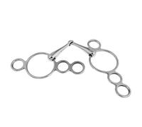 sodeber Mors De Cheval en Acier Inoxydable, Bouche Articulée, 3 Anneaux,