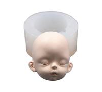 sodeber Moule en Silicone pour Tête De Poupée 3D, Visage De Bébé, Savon Fait À La Main, Argile, Plâtre, Fondant, Chocolat, Biscuit, Sucre, Artisanat, Glace,