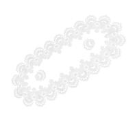 sodeber Nappe en Filet de Dentelle 40x90 cm avec Bordure en Dentelle, Couverture de Table Basse, Nappe Lavable pour Salle à Manger, Banquet de Mariage, Chemin de Table élégant