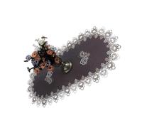 sodeber Nappe en Filet de Dentelle 40x90 cm avec Bordure en Dentelle, Couverture de Table Basse, Nappe Lavable pour Salle à Manger, Banquet de Mariage, Chemin de Table élégant