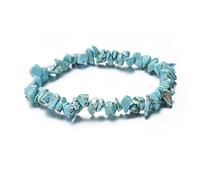 sodeber Natural Gemstones Bead Bracelet Chakras Crystal Chip Stone Color Gravel Bracelets for Yoga Meditation Prayer Protections Gemstones Beads Wristband Bangle