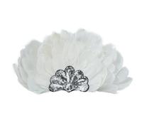 sodeber Novelty Feathered Headband for Dance Stage Play Costume Carnivals Eye-catching Studded Crystal Costume Carnivals Headpiece for Women for Kids