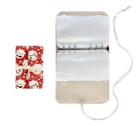 sodeber Organisateur D'outils De Tricot Portable, Étui À Aiguilles Circulaire Polyvalent avec Poche De Reliure en PVC Amovible À 6 Trous