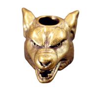 sodeber Pendentif paracorde tête de loup en laiton pour les amateurs de plein air, accessoires de bijoux, porte-clés, breloque sac à dos à suspendre