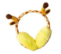 sodeber Plush Cartoon Giraffe Ear Warmer for Women Different Head Sizes Outdoor Winter Activities Keep Warm Outdoor Adjustable Ear Warmers