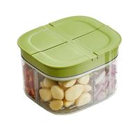 sodeber Récipient de stockage des aliments résistant odeurs à 4 cloisons, bacs divisés scellés pour ingrédients secs/humides, repas préparés, récipients étanches allant réfrigérateur et congélateur