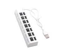 sodeber Répartiteur USB 7 Ports, extenseur USB 2.0, Adaptateur de données, commutateurs individuels pour