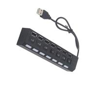 sodeber Répartiteur USB 7 Ports, extenseur USB 2.0, Adaptateur de données, commutateurs individuels pour