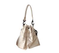 sodeber Sac à bandoulière décontracté plissé avec cordon de serrage pour femmes et filles, Beige Bg, Medium