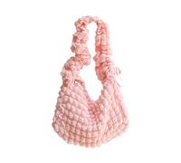 sodeber Sac à bandoulière polyvalent coréen plissé avec cordon de serrage pour fille et femme Noir Kaki, Rose Pk, Medium