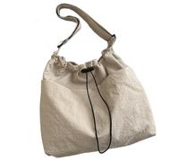 sodeber Sac à bandoulière tendance avec cordon de serrage - Grande capacité - Pour le camping, le shopping et, Kaki Kh, Medium
