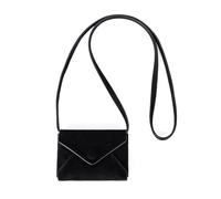 sodeber Sac à bandoulière tendance pour femme, petit collier, porte-cartes, couleur unie, carré élégant, Noir BK., M, Western