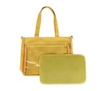 sodeber Sac à bandoulière transparent pour femme, sac à main Ita Bag-JK Lovely Satchels, Panneau de reliure en maille jaune Y-2, Medium