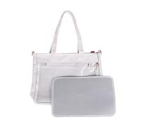 sodeber Sac à bandoulière transparent pour femme, sac à main Ita Bag-JK Lovely Satchels, Panneau de reliure en maille blanche W-2, Medium
