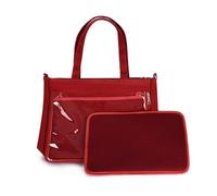 sodeber Sac à bandoulière transparent pour femme, sac à main Ita Bag-JK Lovely Satchels, Reliure en maille rouge R-2, Medium