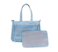 sodeber Sac à bandoulière transparent pour femme, sac à main Ita Bag-JK Lovely Satchels, Reliure en maille bleu ciel Sb-2, Medium