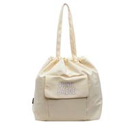 sodeber Sac à main décontracté à cordon de serrage grande capacité esthétique, sac à main épaule avec poignée supérieure shopping pour femme, Blanc Bg, Medium